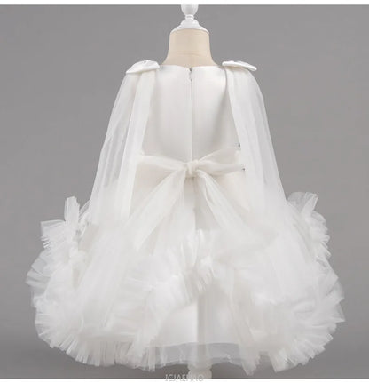 Robe de soirée 2025, robe de princesse pour filles, tenue de concours de fleurs, piano, Recital, anniversaire, mariage, jupe de ballerine, occasion formelle