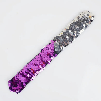 10 bracelets à claquer, design sirène, paillettes brillantes, cadeaux pour enfants et filles, idéal pour fêtes d'anniversaire