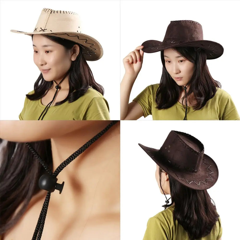 New Men Lady Fashion Cowboy Hat Unisex Cap Polyester West Fancy Dress