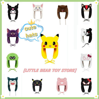 New Winter New Kuromi Spider Man Stitch Violent Bear Cartoon Hat Popular Man Women Cute Warm Ears Protection Hat New Year Gifts