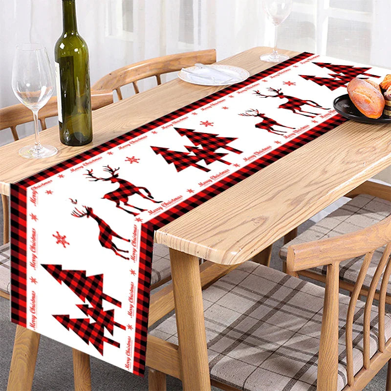 Chemin de Table de Noël, Décoration pour la Maison, Couverture de Nappe, Ornement, Cadeaux, ixdu Nouvel An, 2023