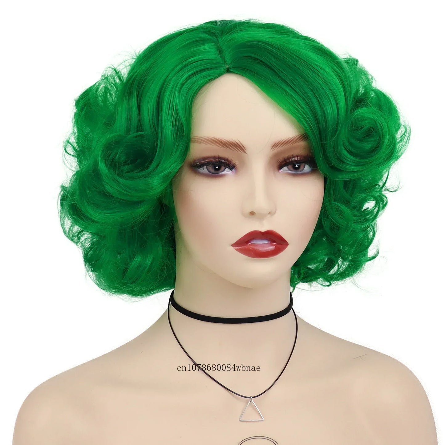 Synthetic Hair Pink Short Curly Wig for Women Big Wavy 80s Cosplay Wigs Halloween Costume Harajuku Anime Wig Natural Looking