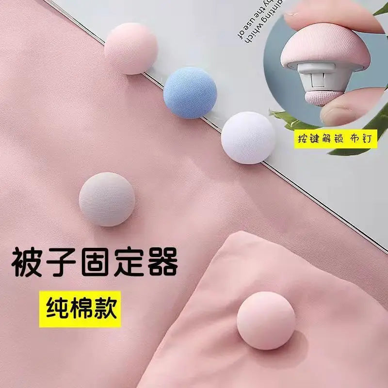 Attache de fixation pour drap de lit automne hiver, Support antidérapant, Pince de maintien pour housse de couette champignon, Boucle de couverture, Fixateur de couette, Pince de préhension