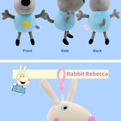 19CM Genuine Peppa Pig George Stuffed Plush Toys High Quality Keyring Hot Cartoon Animal Doll Pendant Children's Birthday Gifts