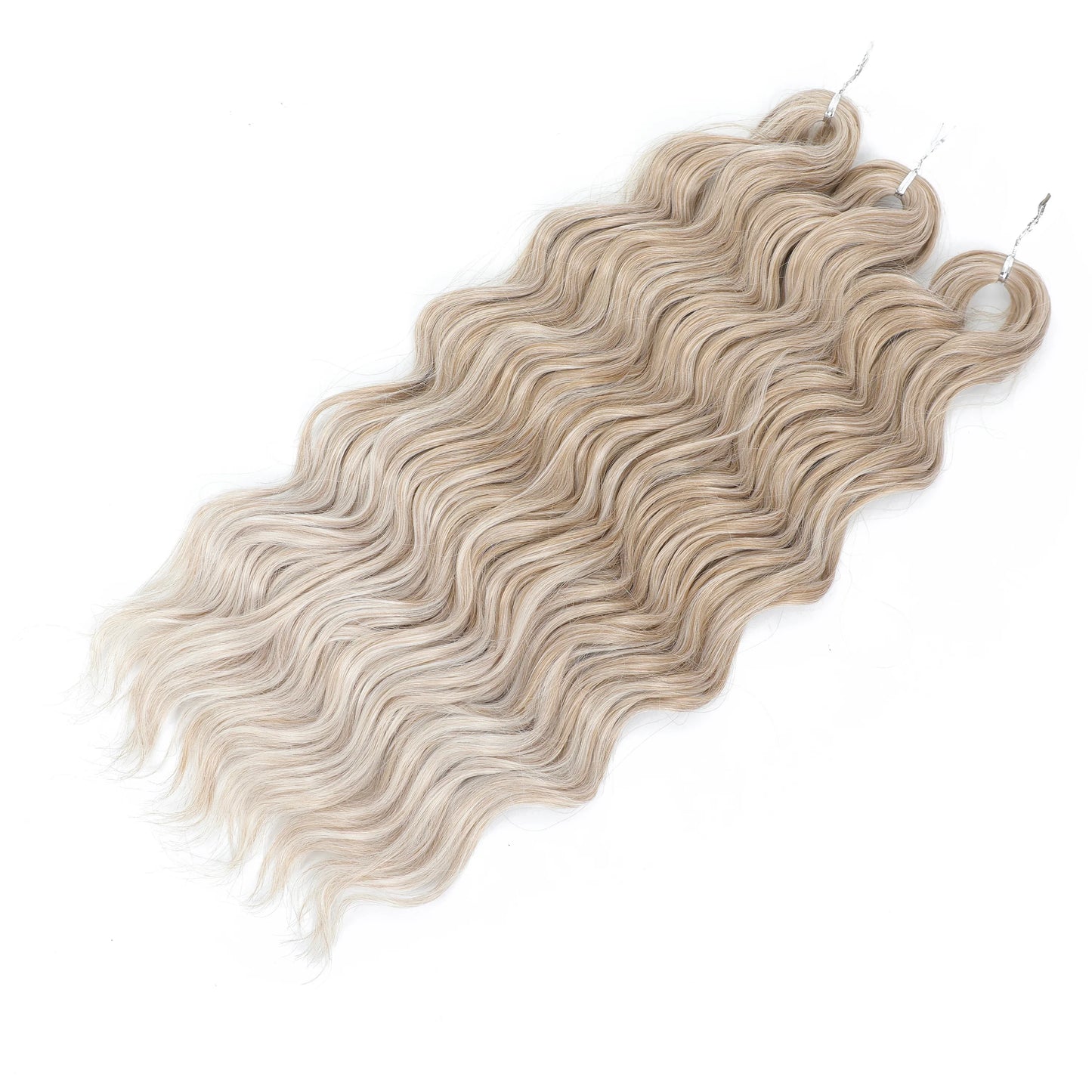 24Inch Crochet Hair Synthetic Braiding Hair Extensions Water Wave Ombre Rainbow color Fake Hair ANNA Deep Wave Curly Hair
