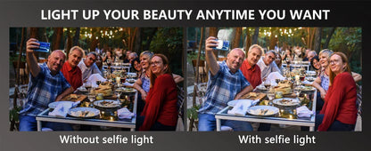 Magnetic Selfie Light, Phone Light Compatible with MagSafe IPhone,  360° LED Selfie Ring Fill Light with Mirror for Selfies/Vlog
