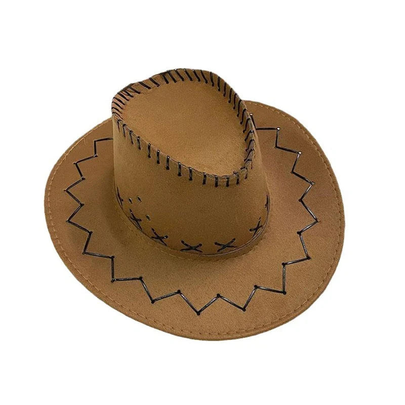 Men's and Women's Suede Cowboy Hat, Fashionable Unisex Cap