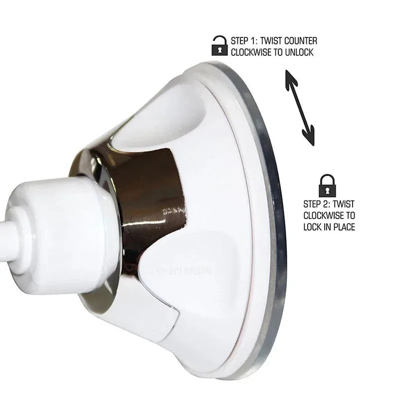 Miroir de maquillage sans buée avec support ventouse, miroir de rasage de douche rotatif à 360 degrés, miroir de maquillage cosmétique pour femmes, fournitures de salle de bains