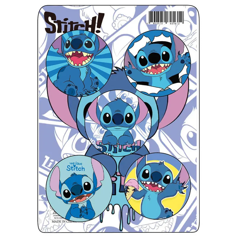 Stitch Lilo & Stitch Badge DIY Décoratif Étain 44mm ACG Articles Doux Bouton Épingles Icône Broche Revers Sac À Dos Badge Accessoires