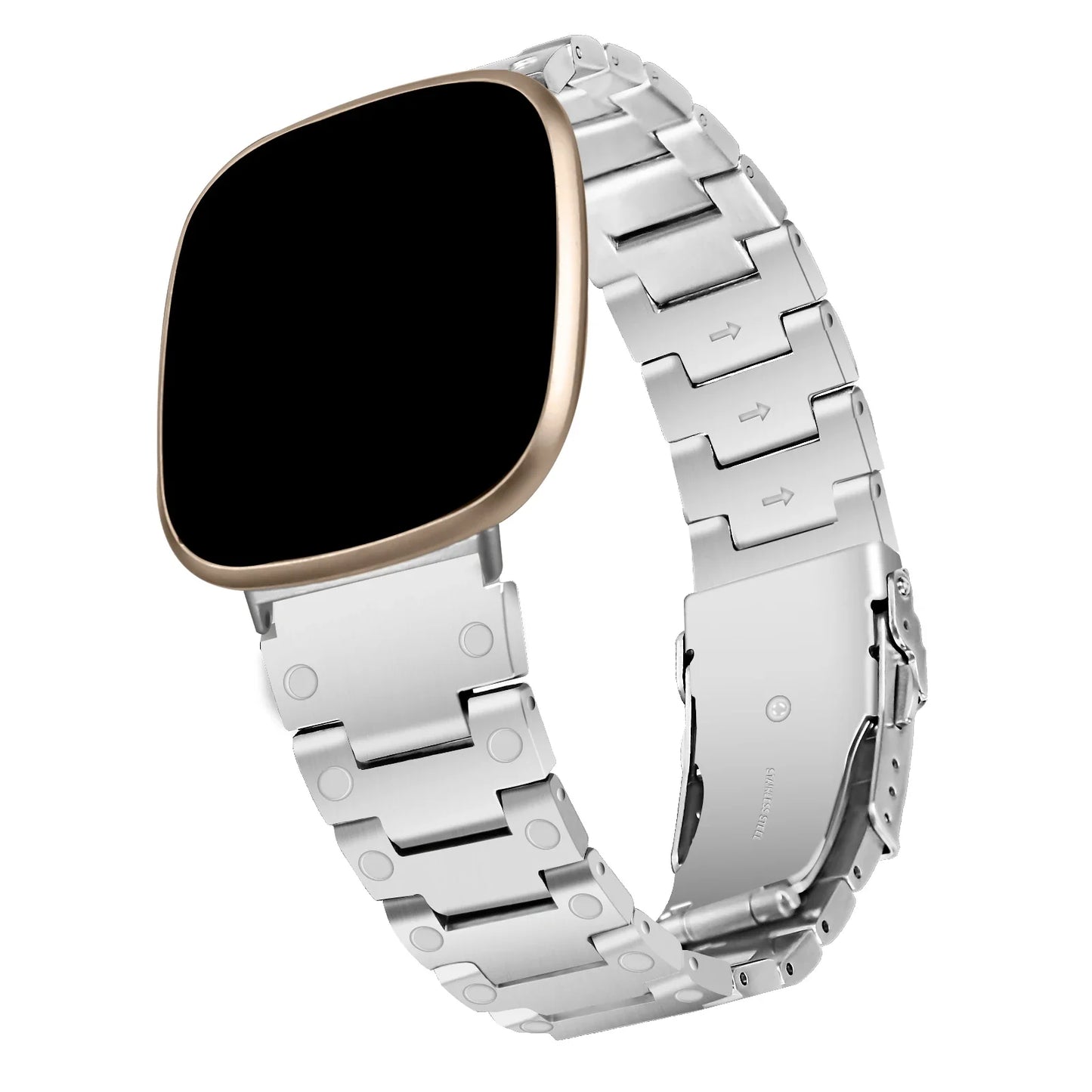 Stainless Steel Strap For Fitbit Versa 4 Sense 2 Watch Metal Wristband Loop For Fitbit Versa 3 Sense Replacement Bracelet Band