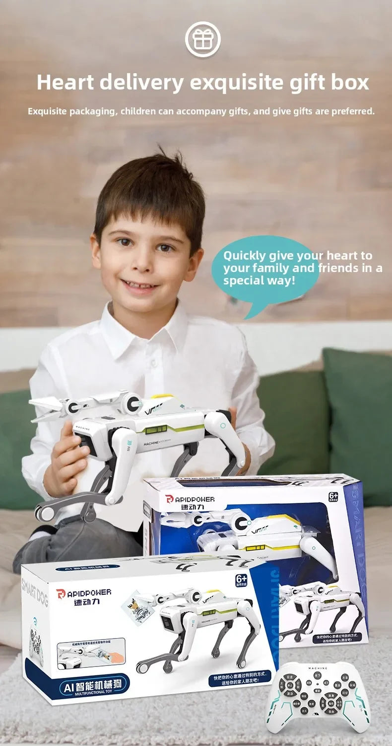 Teeggi électrique RC Robot Intelligent chien avec pince multifonction RC mécanique chien jouet éducatif bionique Robot Intelligent jouet cadeau