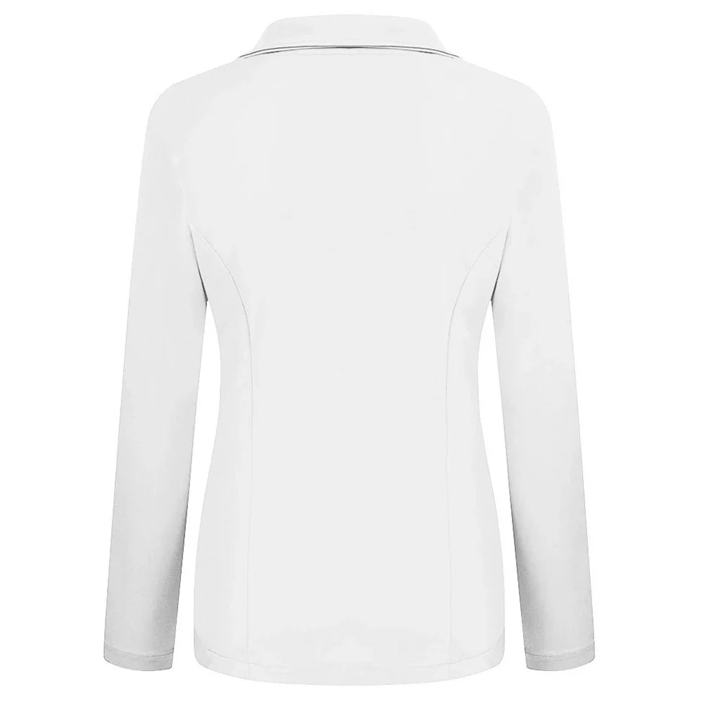 Veste de sport élégante pour femme, haut ajusté à manches longues pour le bureau ou le sport décontracté