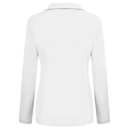 Veste de sport élégante pour femme, haut ajusté à manches longues pour le bureau ou le sport décontracté