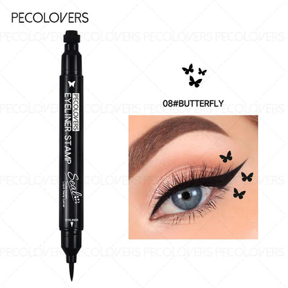 Stylo Eyeliner à Double tête, imperméable, adapté aux débutants, adapté au maquillage de noël, Halloween, saint-valentin, 1 pièce