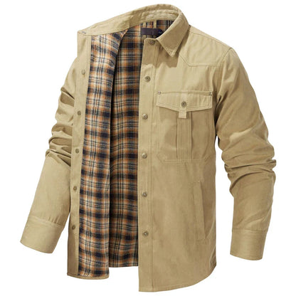 Veste chemise à carreaux en flanelle pour homme printemps automne, décontractée, style rétro, en coton, chaude, coupe-vent tactique pour homme