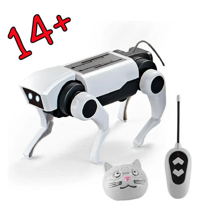 Robot RC télécommandé pour enfants, bricolage, modèle d'assemblage, ensemble électrique, jouet mécanique pour chien, jouets d'enseignement scientifique pour garçons, cadeau pour enfants