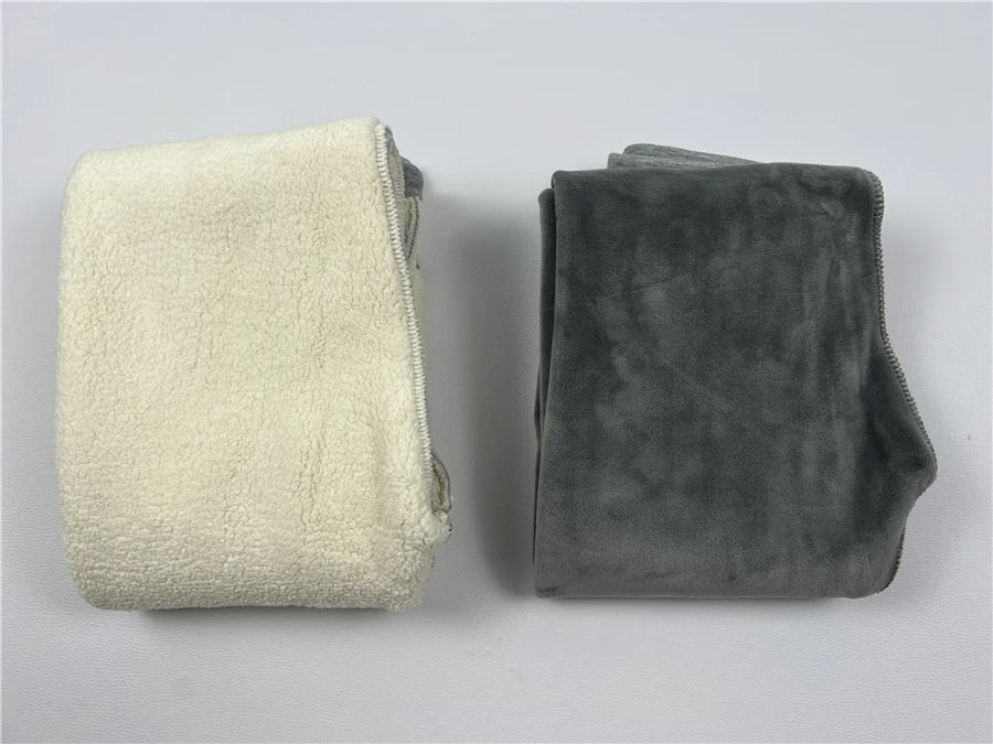 Pantalon crayon taille haute en laine d'agneau pour femme, leggings d'hiver épais, peluche moelleuse, longueur de rinçage, doublure en velours chaud ATIONS Ins, décontracté