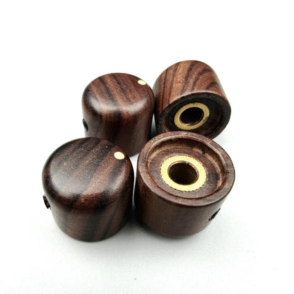 Bouton de potentiomètre en palissandre/bouton de contrôle du Volume et de la tonalité, arbre intérieur en laiton pour accessoires de guitare électrique basse