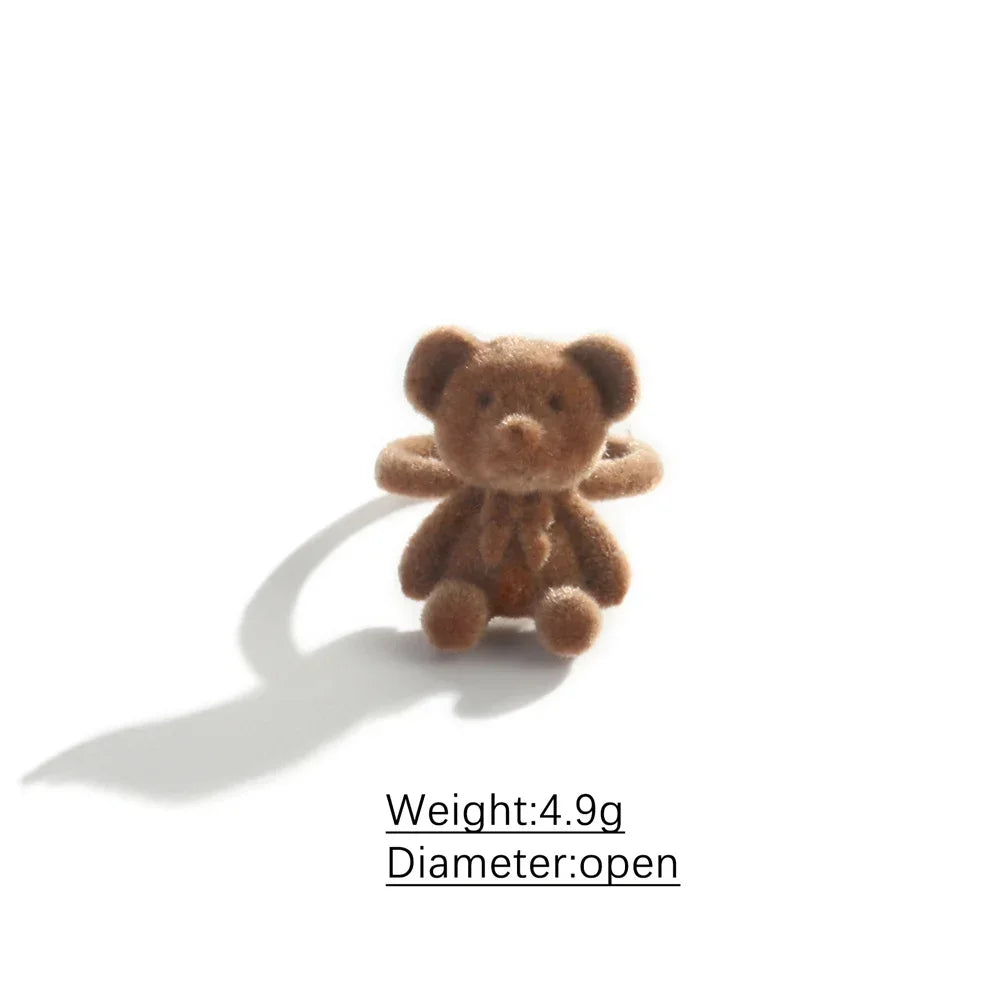 2024 Korean Fashion Cute Plush Bear Pendant Womens Necklace for Girls Female Bear Chain Necklaces Christmas Party Jewelry Set