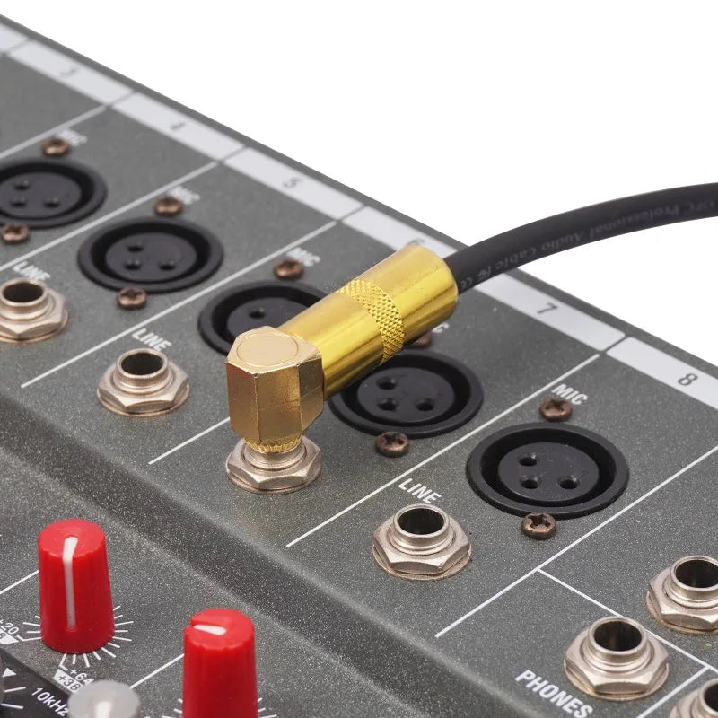 2 pièces 6.35mm fiches connecteurs à souder bricolage tête droite/coude Type de soudure fiches pour la terminaison de câble sonore d'instrument