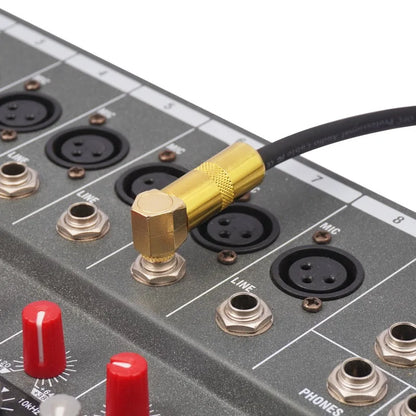 2 pièces 6.35mm fiches connecteurs à souder bricolage tête droite/coude Type de soudure fiches pour la terminaison de câble sonore d'instrument