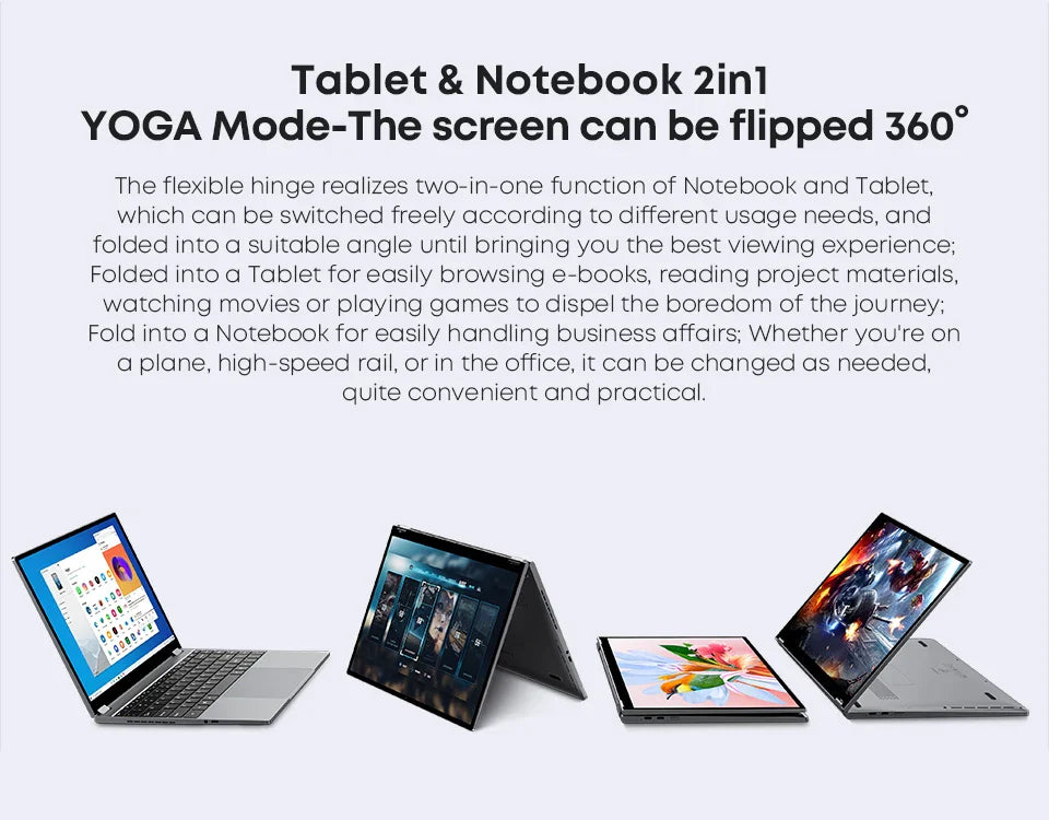 CHUWI FreeBook Tablet Laptop 2 in 1 Intel i3 1215U 12GB LPDDR5 512G SSD Windows 11 Laptop 13.5" IPS FHD Display 2256*1504 WIFI 6