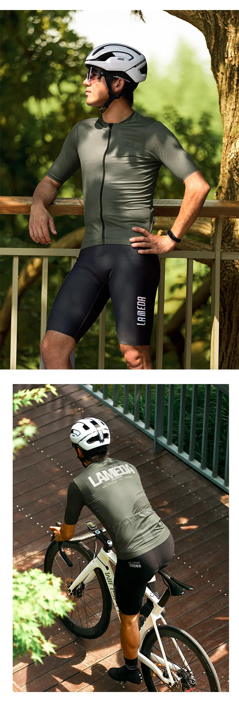 Lameda vêtements de cyclisme été hommes à manches courtes séchage rapide respirant maillot de cyclisme Shorts de cyclisme ensemble de sangles pour hommes