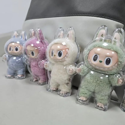 LABUBU Doll Transparent Protective Case Portable Dust Cover Backpack Hanging Decoration Labubus Accessories For LABUBU V1 V2 V3