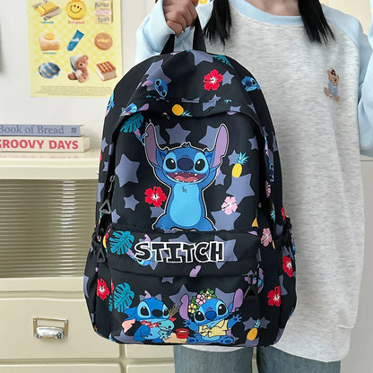 Stitch Print Backpack, Large Capacity SchoolBag, Ideal for Daily & Travel Essentials, Gift Bag, School Backpack, Travel Daypack