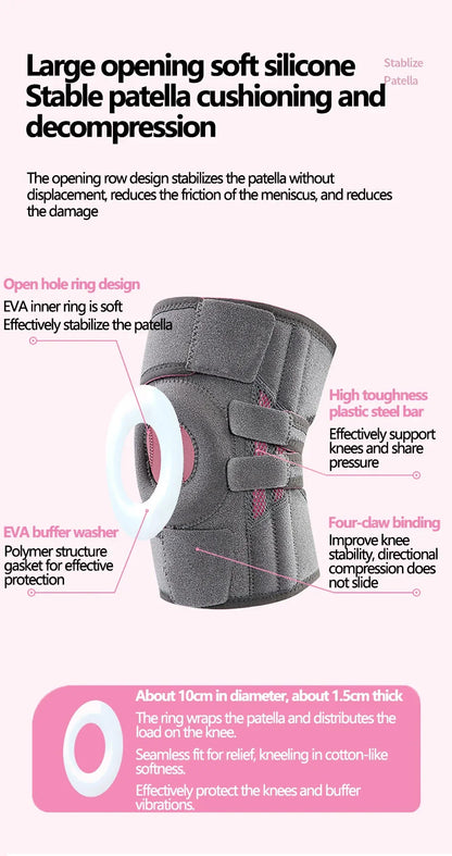 1PC genouillère orthopédique genouillère soutien douleur articulaire Relif rotule protecteur réglable Sport genouillère garde ménisque Ligament