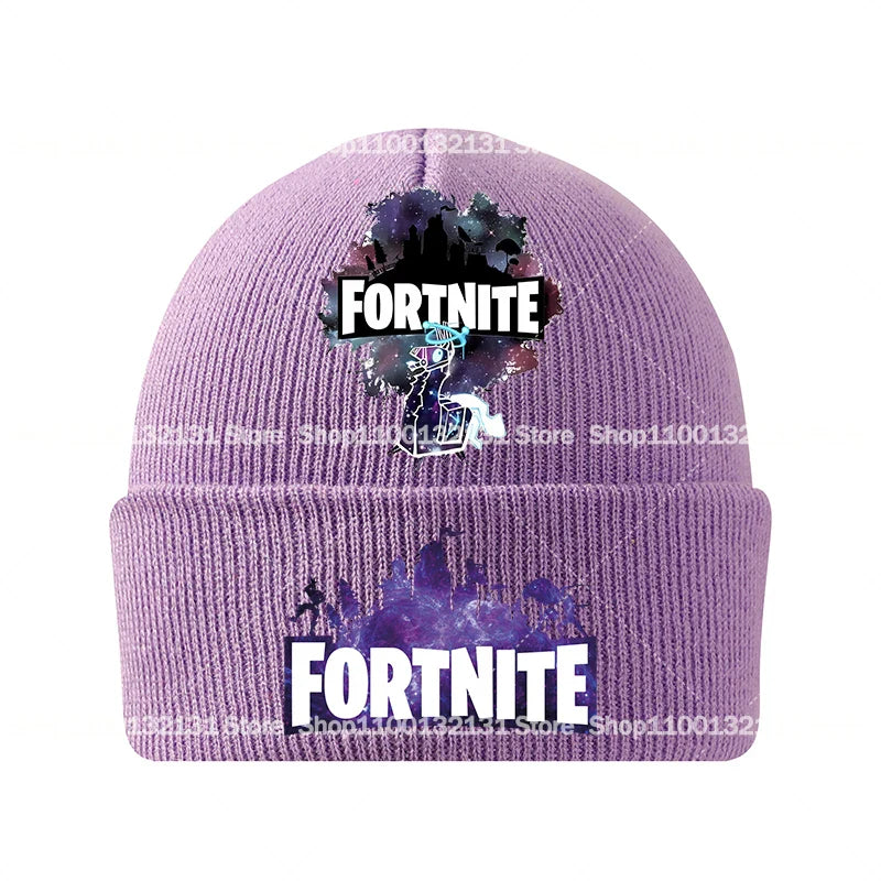 Bonnet tricoté Fortnites Chapeau de dessin animé Jeu Forteresse Nuit Casque Enfant Automne Hiver Bonnets en Laine Chapeau Anime Cadeau Anniversaire Enfant Nouveau