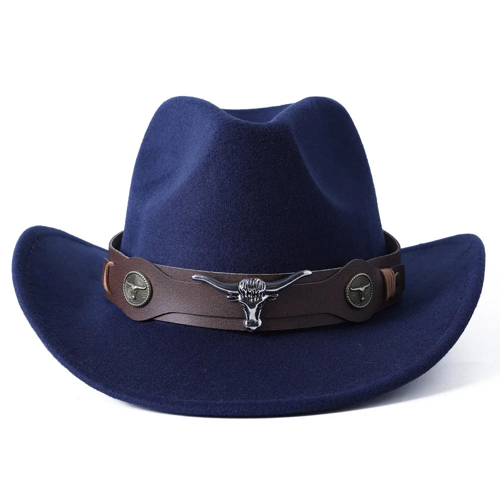 Chapeau de cowboy divers accessoires chapeau de cowboy monochrome en feutre chapeau d'extérieur homme et femme chapeau de cavalier chapeau femme