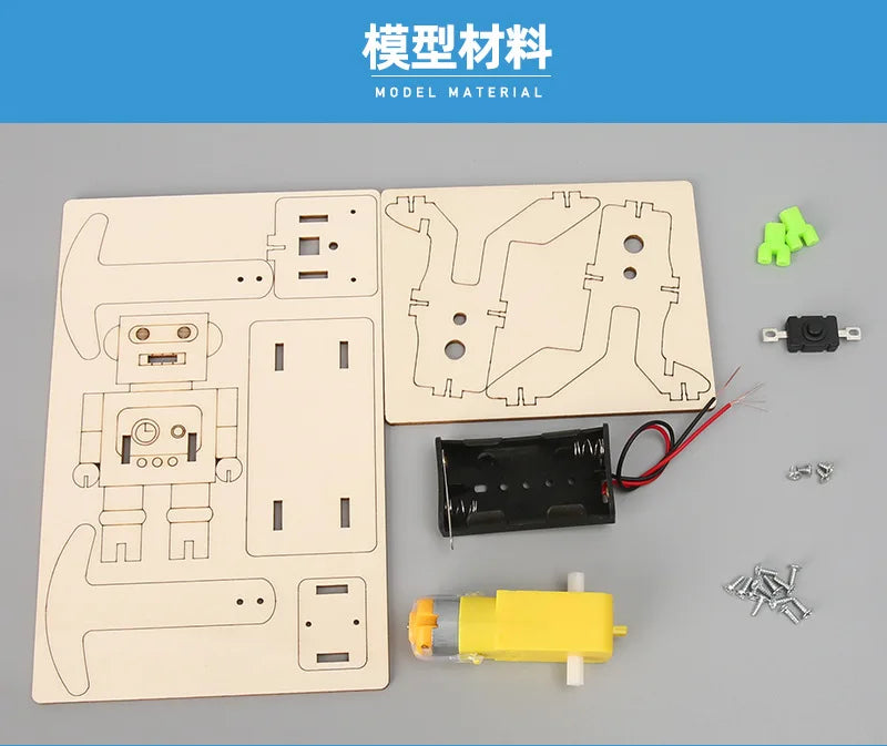 Robot de marche à assembler, Science et technologie, petite production, Puzzle, expérience, matériaux de jouets