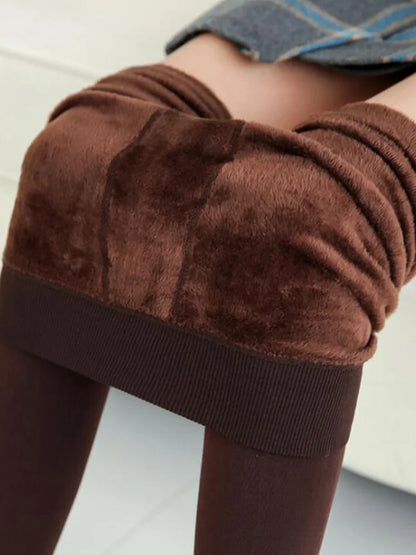Leggings d'hiver tricot velours Legging décontracté nouveau haute élastique épaissir dame chaud noir pantalon pantalon slim pour femmes Leggings