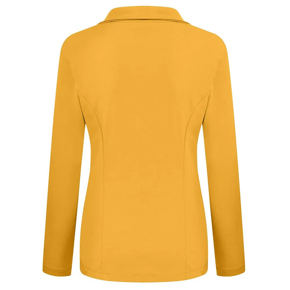 Veste de sport élégante pour femme, haut ajusté à manches longues pour le bureau ou le sport décontracté