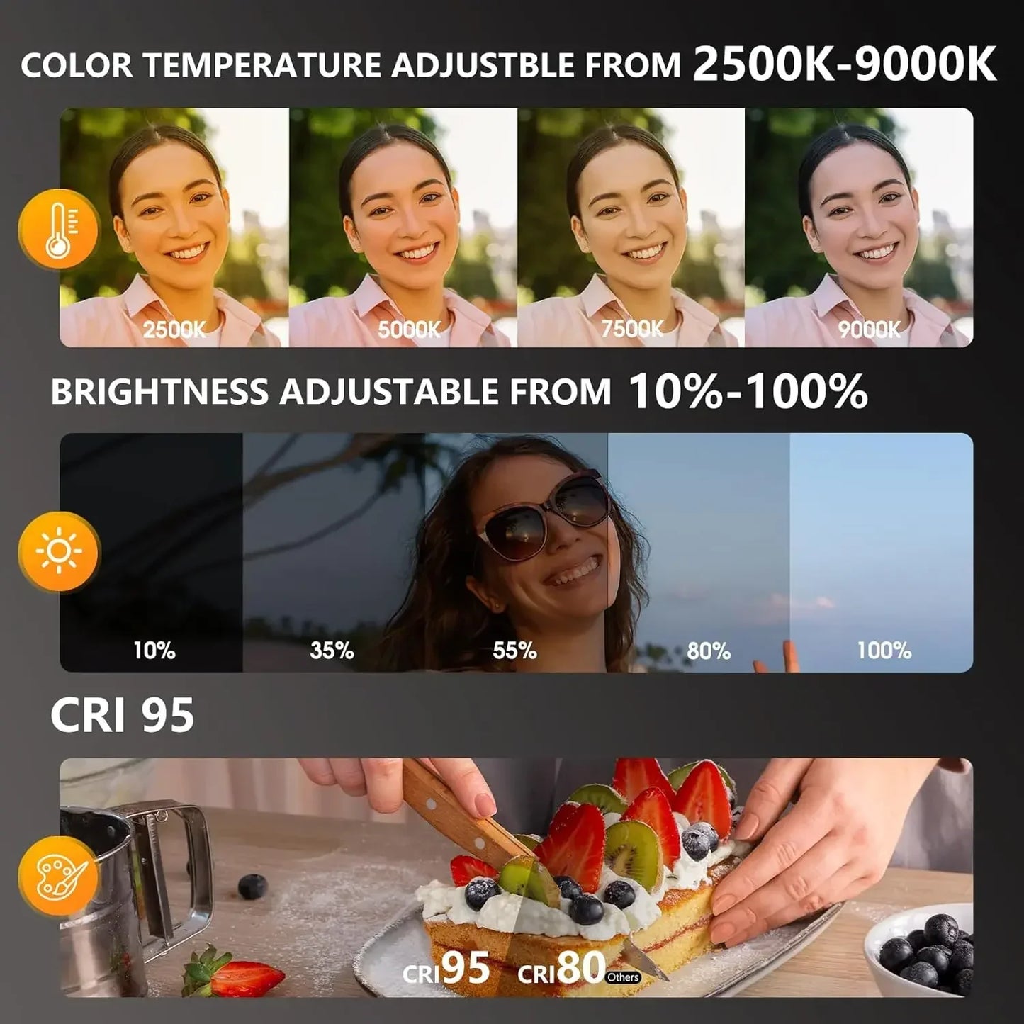 Lumière à selfie magnétique pour iPhone 360 MagSafe °   Anneau lumineux LED avec miroir parfait pour les selfie et les vlog