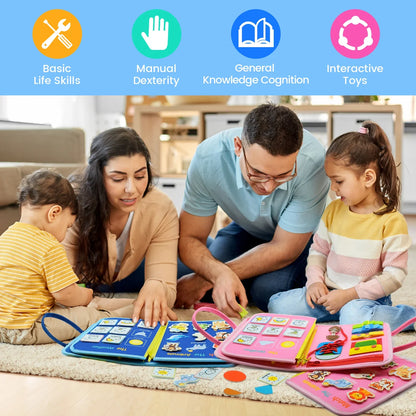 Montessori Toys Busy Board Sensory Activity Developing Board for Motor Skills,Learning Board for Toddlers  Christmas Gift