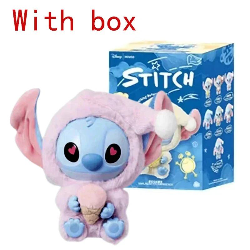 Stitchou Manger Quelque Chose Avant De Dormir Série Boîte Mystère Peluche Vinyle Jouets Mignons Poupée Réplique Sac Mystère Pendentif Décor Cadeau