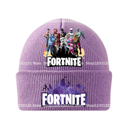 Bonnet tricoté Fortnites Chapeau de dessin animé Jeu Forteresse Nuit Casque Enfant Automne Hiver Bonnets en Laine Chapeau Anime Cadeau Anniversaire Enfant Nouveau