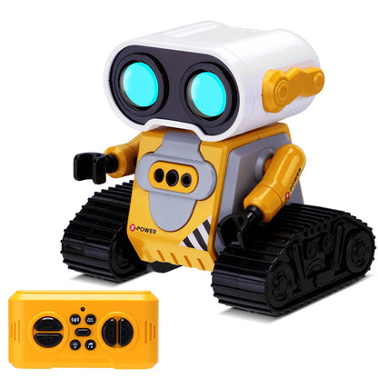 Robot Toys Robots télécommandés rechargeables 2,4 GHz avec démonstration automatique, musique, yeux LED, cadeau d'anniversaire pour filles et garçons