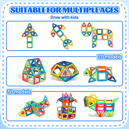 Blocs de construction magnétiques de taille moyenne, jeu de construction magnétique à monter soi-même, jeu de construction pour enfants, cadeau pour enfants, jouet cadeau d'anniversaire ou d'Halloween