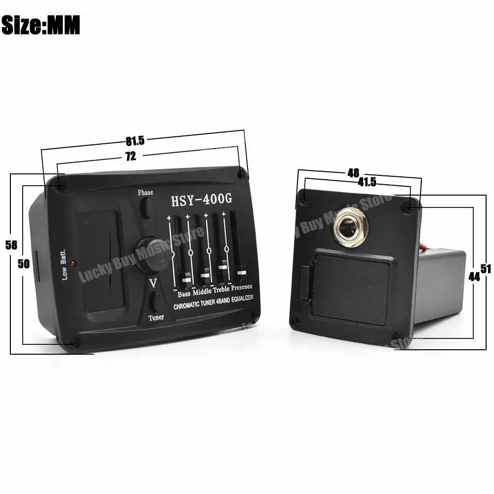 HSY-400G JE514 up Acoustic JE514 up 4 Bandes EQ Égaliseur Préampli Piezo 514 up avec LCD Tuner JEAccessrespiration
