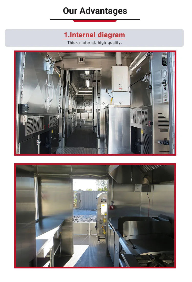 Customized Commercial Food Trucks Concession Food Trailers Street Mobile Food Trucks Fast Food Trailers For Sale USA Europe