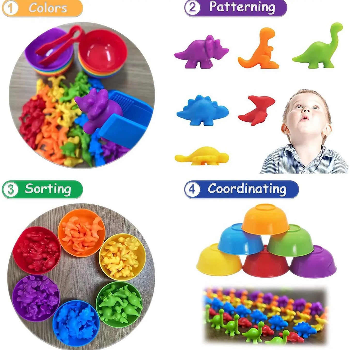 Jouets de comptage d'éveil pour enfants, jouets de Montréal, outils pédagogiques, jouets de Classification cognitive familiale