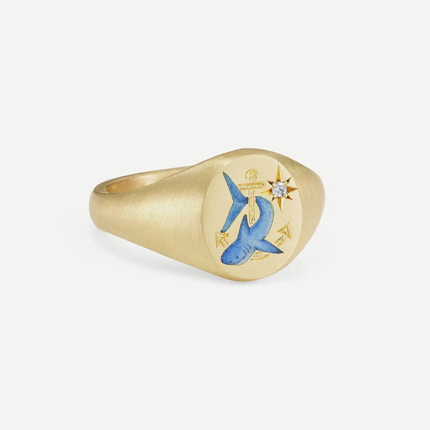 Fashionable and popular stainless steel painted ring, for Valentine's Day, Lion, Mermaid, Love, gold plated, women's jewelry, тильц®