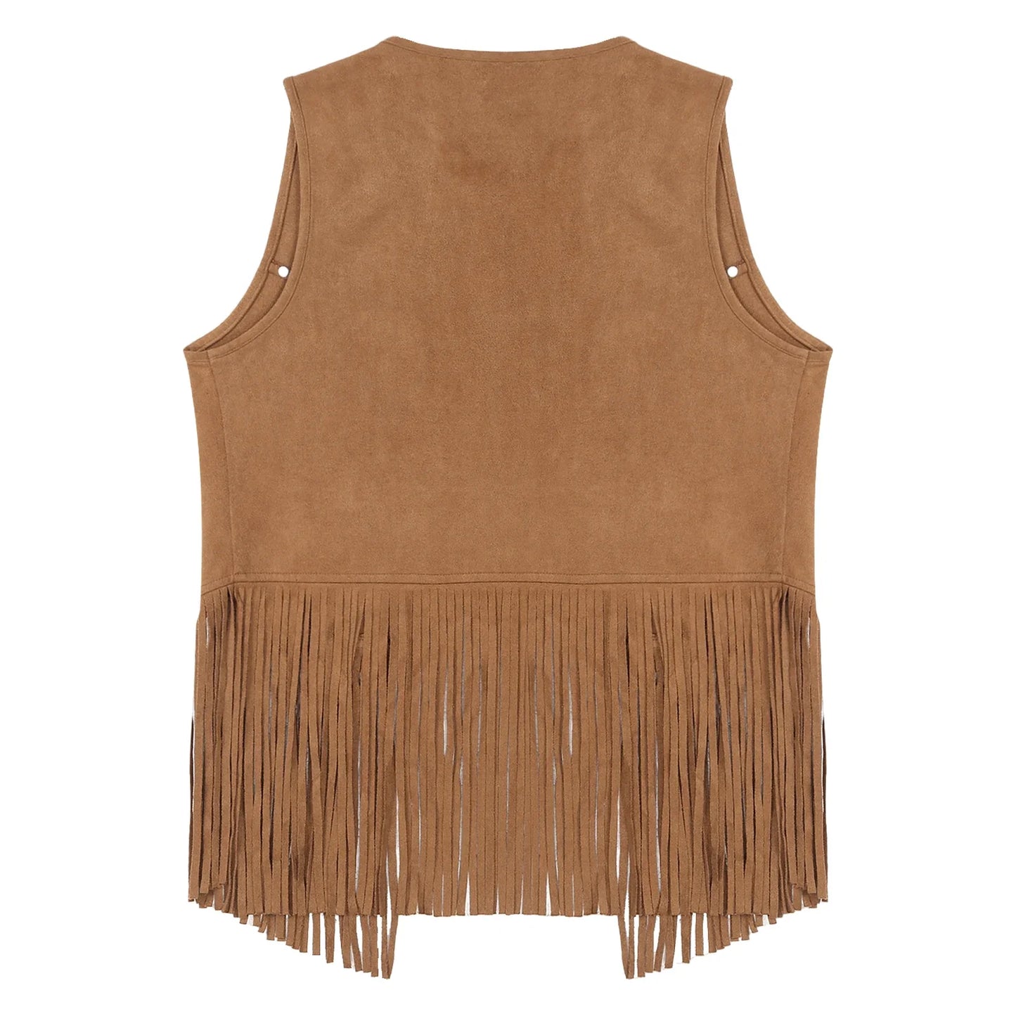 Gilet de cow-boy Western Halloween pour homme, en similicuir suédé, à pampilles et rivets, pour le motocyclisme, les raves, les fêtes et les boîtes de nuit