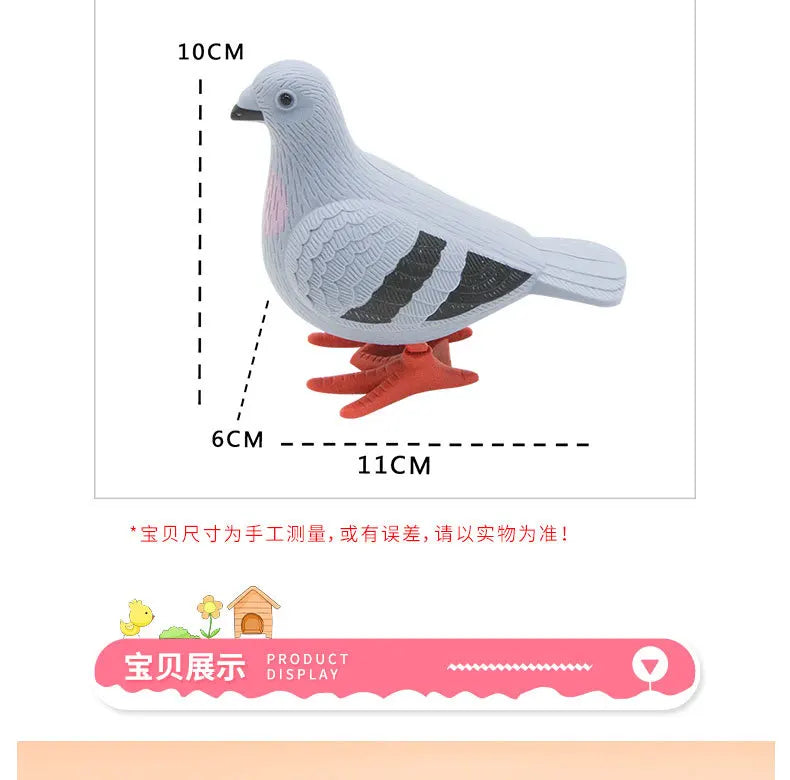 New Kids Clockwork Toy Jumping Pigeon Simulation Animal Cute Winding Will Jump Baby Toys 2-4 Years Old Gift