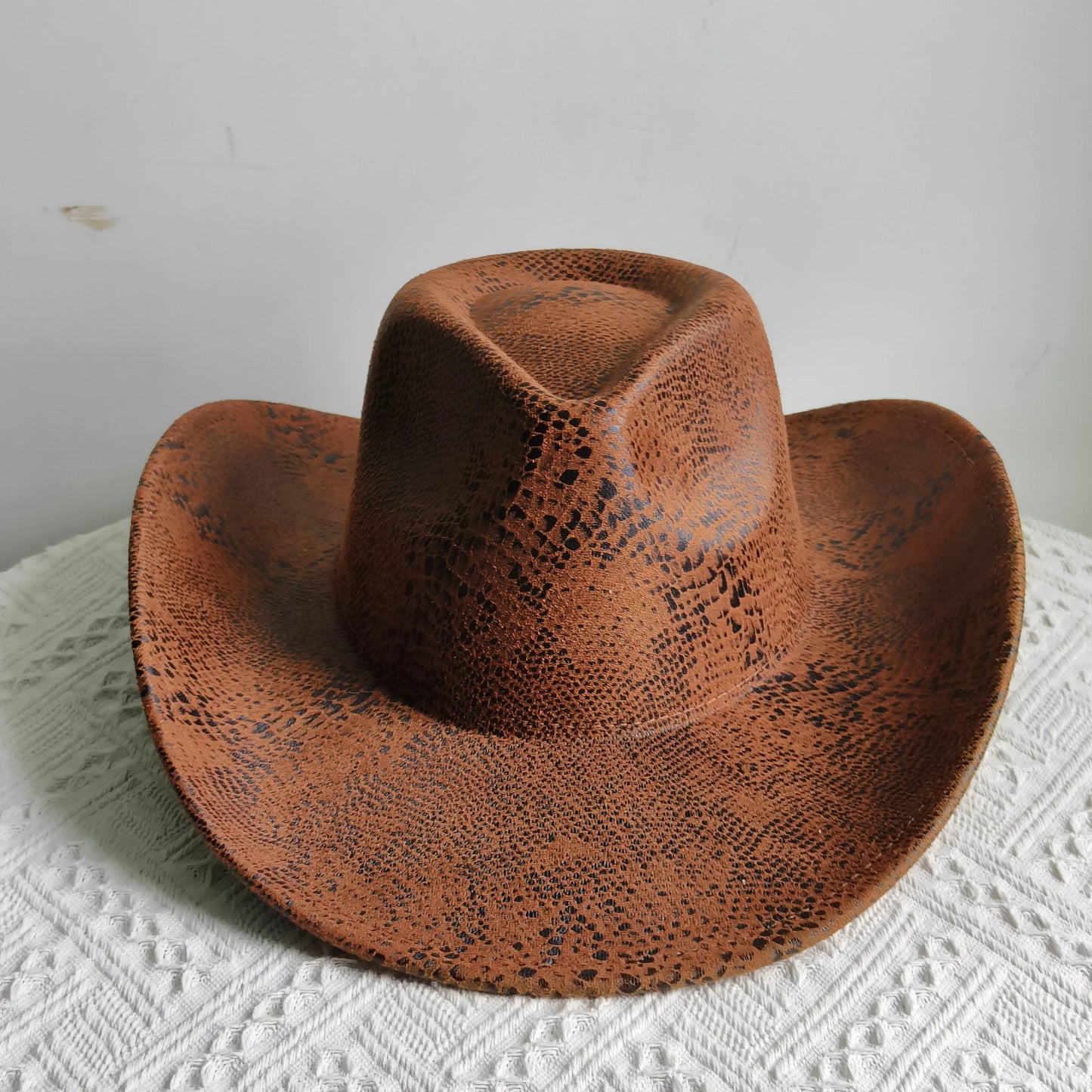 Faux Leather Western Cowboy Hats Men Women retro cowboy hats big brim cowgirl hat knight hat men chapeau ковбойская