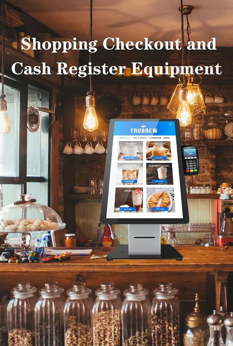 Kiosque de commande en libre Service de 21,5 pouces, Machine de paiement en libre Service pour commande de restauration rapide pour Restaurant