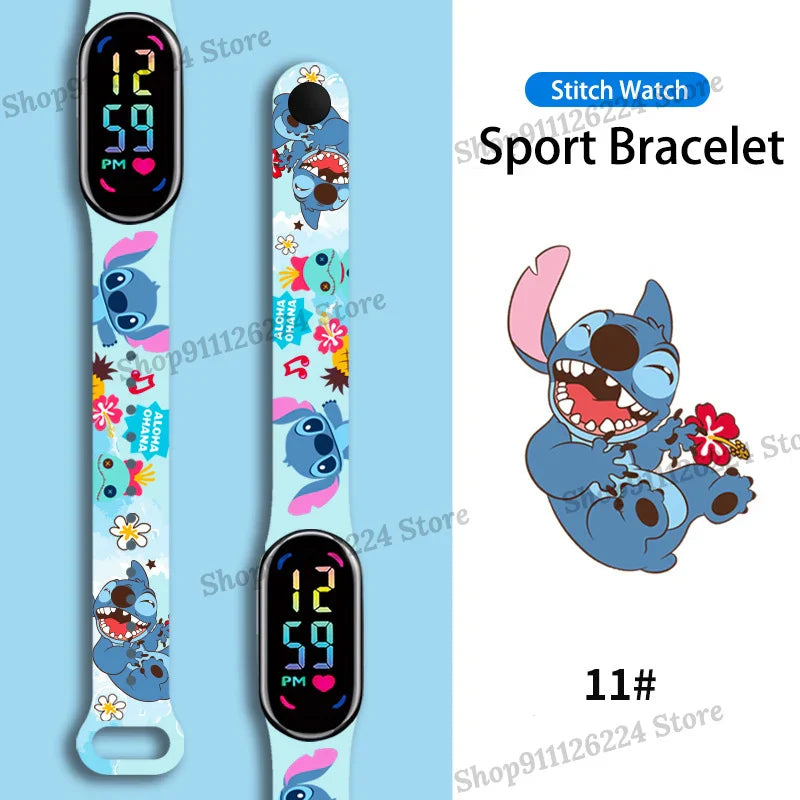 Montres Stitch pour enfants, filles, étanche, sport, écran tactile, pour femmes, horloge numérique étanche, bracelet, cadeaux exquis